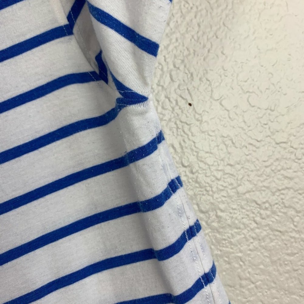 Lululemon Every Yogi Tee Shirt Size 2 Deauville Stripe Blue White Love Tee - Picture 7 of 7